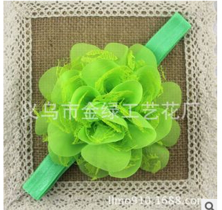 Diadema de gasa para bebé niña con lazo de flor - accesorio para fotos BB10TSYW