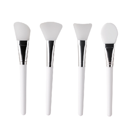 Brocha de silicona para mascarilla con mango largo y cuenco para rostro
