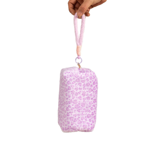 Large Leopard Print Cosmetic Bag with Strap, Portable Travel Makeup Organizer